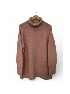 Babaton Alpaca Oversized Turtleneck Sweater Blush